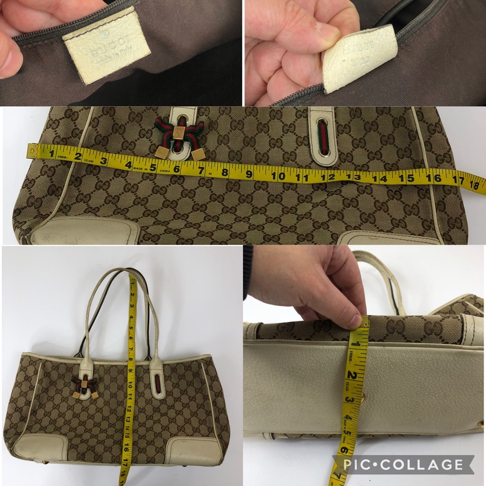 Gucci Beige and Brown GG Pattern Tote - Picture 15 of 15